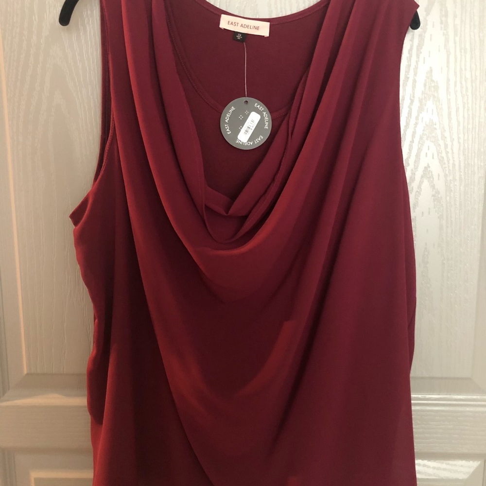 NWT East Adeline 3X Sleeveless Cowl Neck Blouse